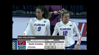 Florida vs South Carolina Volleyball 2017 (Oct 27) Game Recap