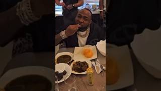 Davido Having Lunch in a Restaurant with His Crew #shorts #shortsvideo #shortsfeed #davido