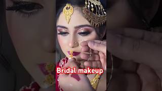 Trendy Red And Green themed Bridal Makeup Look 💕💫🌟#bridalmakeup #trendy#makeuptips #shorts