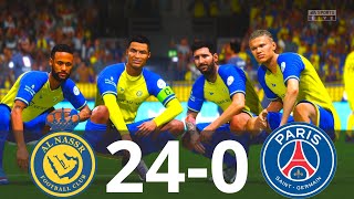 MESSI, RONALDO, MBAPPE, NEYMAR, ALL STARS | AL NASSR 24-0 PSG