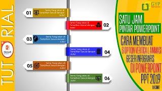 Membuat 6 Option Vertikal Animasi Geser Infografis di Powerpoint
