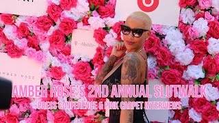 Amber Rose Press Conference and 2nd Annual SlutWalk Pink Carpet (INTERVIEWS + FOOTAGE)