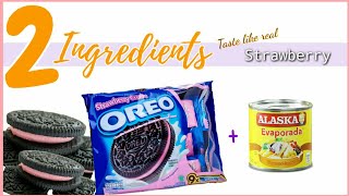 ECQ Summer Tipid Snack: STRAWBERRY Oreo MILK ICE CREAM (Kids snack) | Without cream