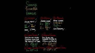 STATISTICS || Formulas | Lecture 6b | #maths