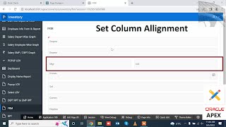 How to Set Column Alignment of Form in Oracle Apex | Mr Gactack