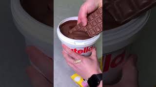 Nutella Chocolate ASMR Dipping Big Bucket