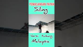 pemasangan Papan Siling versi tukang malaysia.                #siling#plastersiling#silingkapur#