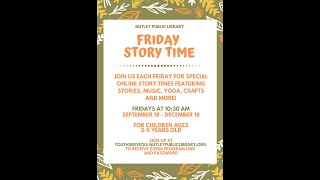 Nutley Public Library Friday Story Time 09.25.2020