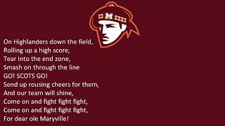 Maryville College's Fight Song, "On Highlanders"