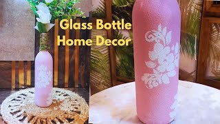 Glass Bottle Home Decor #bottleart #bottlepainting #homedecor