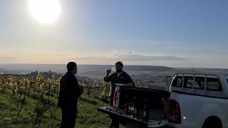 Tasting with Fabien Cazé of Champagne Cazé Thibaut on the top of Châtillon sur Marne.