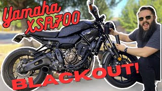 Blacking out the Yamaha XSR700!!! #xsr700 #yamaha #blackout