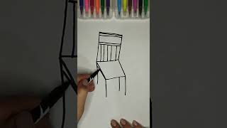 How to draw a chair #SHORT