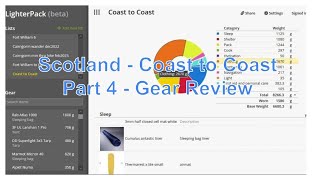 Scotland - Coast to coast - Part 4 - Gear review