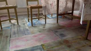 acrylic painted floor