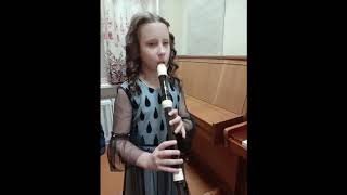 Lullaby by Mozart. Mila Korchagina (recorder), Anna Opolskaya (piano)