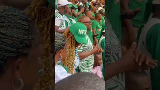 Peter Obi & other Nigeria fans are live At Super Eagles and Angola match In Abidjan Cote D’voire 🇨🇮