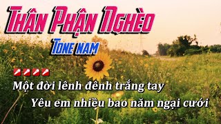 [Karaoke] Thân Phận Nghèo | Tone nam