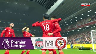 Liverpool vs Brentford - Premier League 2021/22 | PES 2021 Realism Mod Gameplay