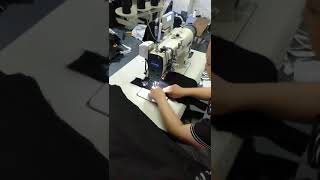 How To Sewing Jeans "J STITCH" by Double Needle Sewing Machine #Shorts