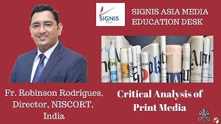 Fr. Robinson Rodrigues on Analysis of Print Medium