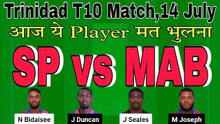 sp vs mab dream11 prediction.sp vs mab t10.sap vs amb dream11.west indies t10 dream11 team today