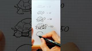 Evolución dibujo TORTUGA 🐢 #drawing #videoshorts #dibujo #art #TOrtuga #humor #shorts #viralvideo