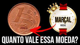 Moeda de 1 centavo de 2004 cobre sobre aço - Quanto Vale?