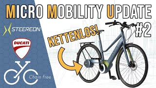 OYO Bike Indiegogo ohne Kette | Steereon Hybrid C20 & C25 | Ducati E-Scooter Pro-I EVO | MMU 2