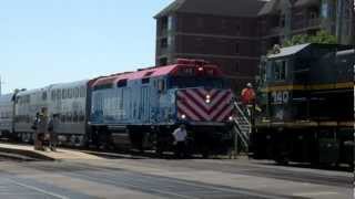 HD: Metra 148 leads Cabcar and Amtrak Equipment Displays. Franklin Park Il.