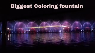 Dancing color Fountain by boat journey at Dhaka