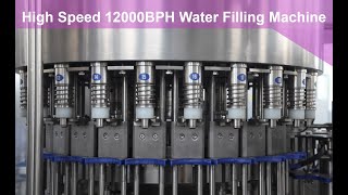 12000BPH Automatic Bottle Water Production Line With Sleeve Labeling Machine Film Wrapping Machine