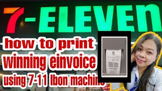 How to print the winning E-invoice  using 7-11 Ibon/Taiwan