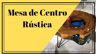 → Mesa de Centro Rústica - Mesa Rústica em Madeira e ferro -  rustic table