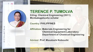 Dr. Terence Palad TUMOLVA / Messages from graduates in overseas / HCD2021