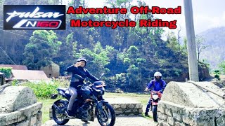 पहाडको बाटोमा, Bajaj Pulsar N160 Bike Off Road Riding in Nepal. New Bajaj N160 Riding Test 2023.