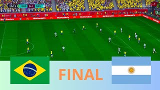 Brazil vs Argentina - Final Copa America 2024 | Full Match & All Goals | FIFA 23 Gameplay