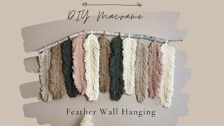 DIY Macrame Feather Wall Hanging (Beginner)