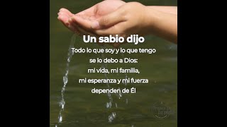 Todo lo que soy y lo que tengo se lo debo a Dios: mi vida mi familia mi esperanza dependen de Él 🙏