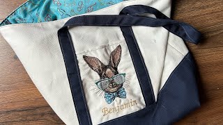 Making Benjamin a Bunny Bag for Easter!