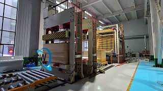 WOODSEN's Cold press machine runs successfully!#wds #plywood #plywoodmachine  #coldpressmachine