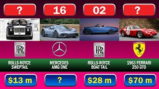 Top 20 Most Expensive cars in the world 2022