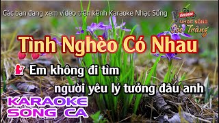 Karaoke Tình Nghèo Có Nhau | Song Ca  | Karaoke Nhạc Sống Sóc Trăng