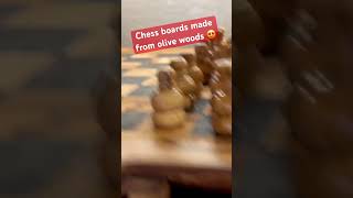 Chess boards from olive woods