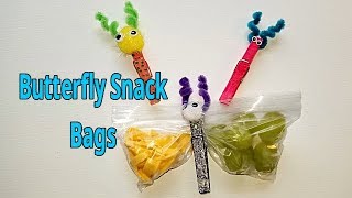 Back to school 2018 diy lunch butterfly snack clips w/h Nail polish