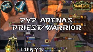 TBC Classic S1 Disc Priest/Warrior 2k+ 2v2 Arena - Rough day of queues