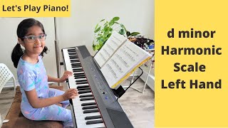 d minor Harmonic Scale Piano - Left Hand