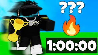 How many WINS can I get in 1 HOUR? (Roblox Bedwars)