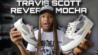 TRAVIS SCOTT AJ1 LOW “REVERSE MOCHA” UNBOXING + ON FEET!