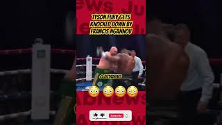 Tyson Fury Gets Knocked Down By Francis Ngannou 😳😳😳…